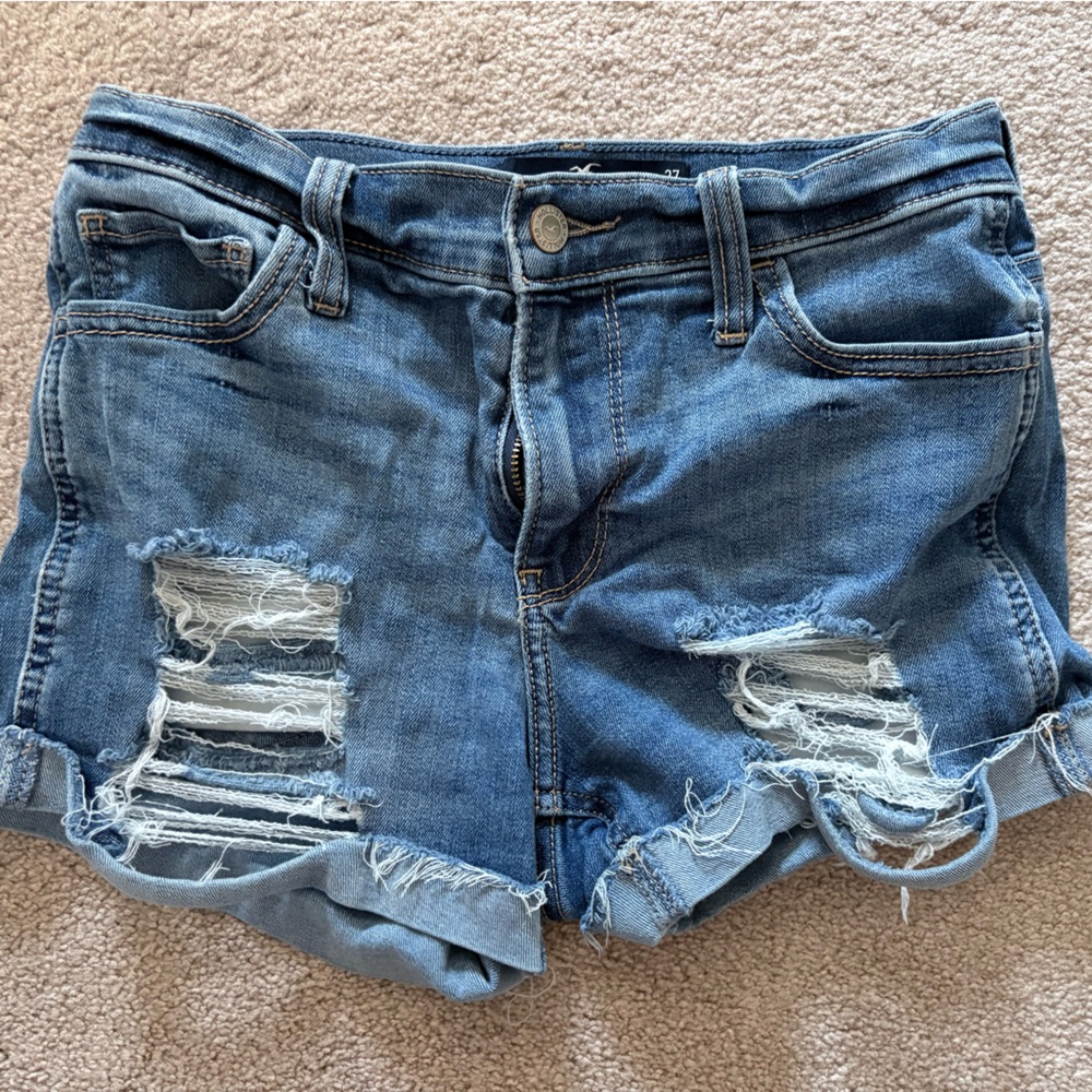 Hollister Light Blue Denim Shorts